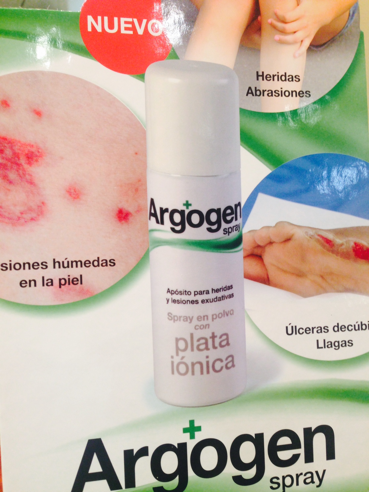 Argogen esprai per ferides i lesions exudatives
